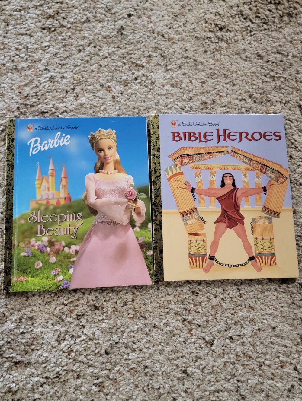 Barbie Sleeping Beauty & Bible Heroes Little Golden Books